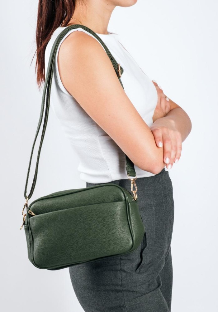 Τσάντα crossbody μικρή με εξωτερικές θήκες ΛΑΔΙ