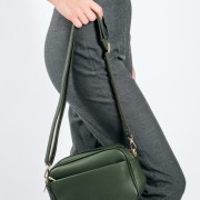 Τσάντα crossbody μικρή με εξωτερικές θήκες ΛΑΔΙ