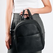 Casual backpack minimal με εξωτερική θήκη ΜΑΥΡΟ