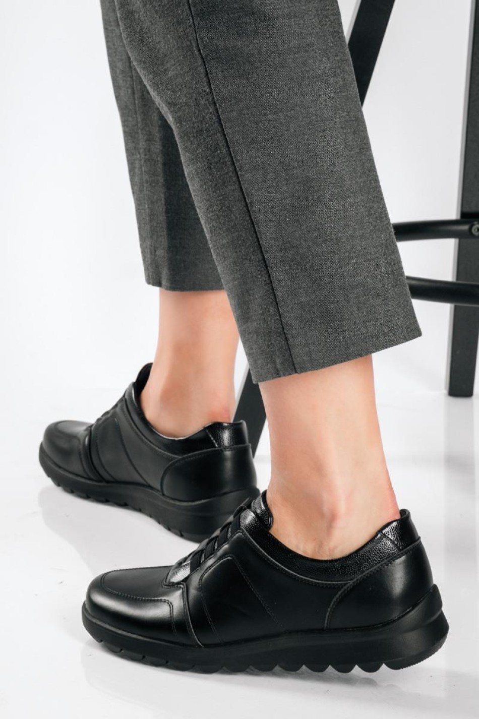 PAREX Casual sneakers με ελαστικά κορδόνια ΜΑΥΡΟ PAREX Casual sneakers με ελαστικά κορδόνια ΜΑΥΡΟ