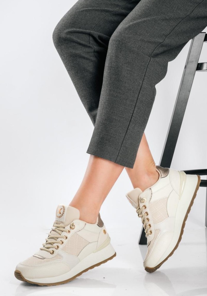 XTI Casual sneakers με ελαστικά κορδόνια ΜΠΕΖ