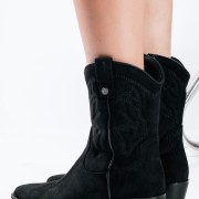 XTI Suede μποτάκι western με φερμουάρ ΜΑΥΡΟ XTI Suede μποτάκι western με φερμουάρ ΜΑΥΡΟ