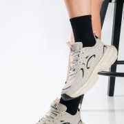 REFRESH γυναικεία sneakers με κορδόνια ΜΠΕΖ REFRESH γυναικεία sneakers με κορδόνια ΜΠΕΖ