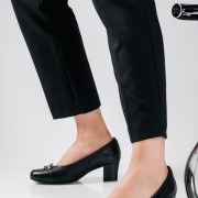 PICCADILLY ανατομικές γόβες με χαμηλό τακούνια και snake skin υφή μπροστά και πίσω ΜΑΥΡΟ PICCADILLY ανατομικές γόβες με χαμηλό τακούνια και snake skin υφή μπροστά και πίσω ΜΑΥΡΟ