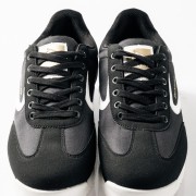 DUNLOP Ανδρικά sneakers με λευκές λεπτομέρειες ΜΑΥΡΟ