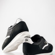 DUNLOP Ανδρικά sneakers με λευκές λεπτομέρειες ΜΑΥΡΟ