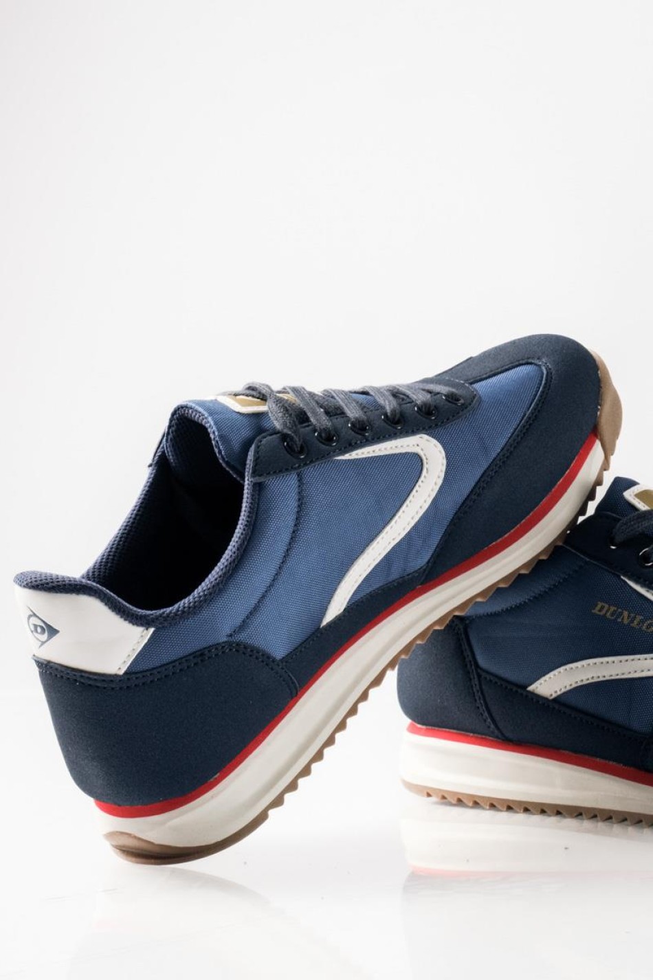 DUNLOP Ανδρικά sneakers με λευκές λεπτομέρειες ΜΠΛΕ
