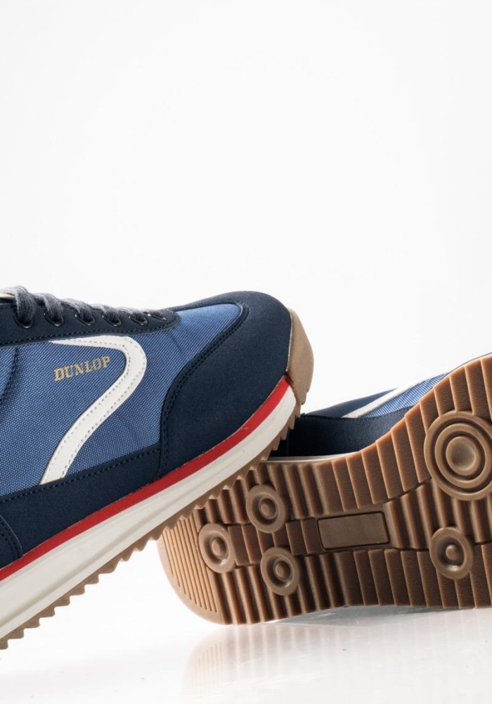 DUNLOP Ανδρικά sneakers με λευκές λεπτομέρειες ΜΠΛΕ