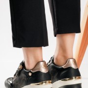 XTI animal-print sneakers πλατφόρμα με χρυσές λεπτομέρειες ΛΕΟΠΑΡ