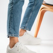 XTI Streetwear γυναικεία sneakers με κορδόνια ΑΣΠΡΟ