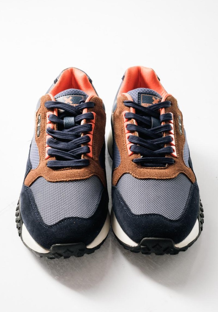 XTI Casual suede and mesh sneakers με συνδυσμό χρωμάτων ΜΠΛΕ