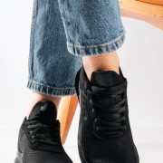 Γυναικεία running αθλητικά με ελαφριά σόλα ΜΑΥΡΟ