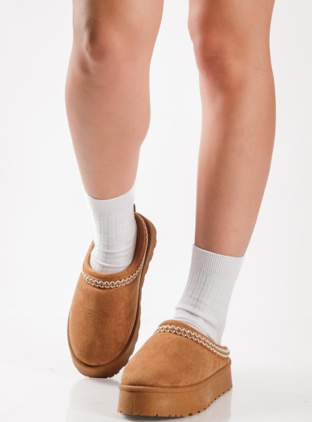SABINO Clog suede δίσολο με εσωτερική γούνα ΤΑΜΠΑ