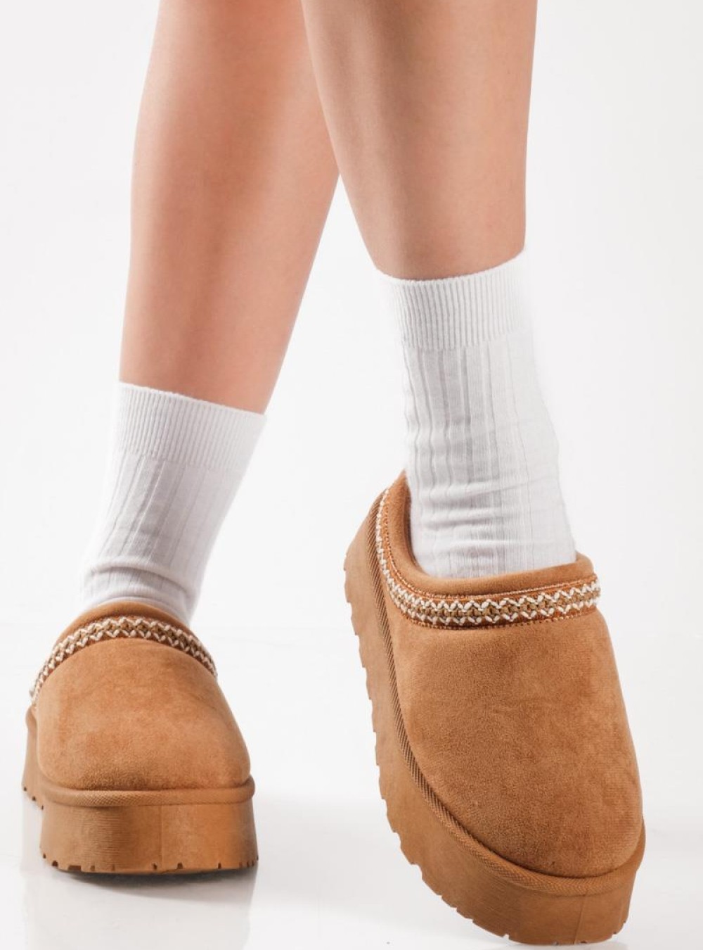SABINO Clog suede δίσολο με εσωτερική γούνα ΤΑΜΠΑ