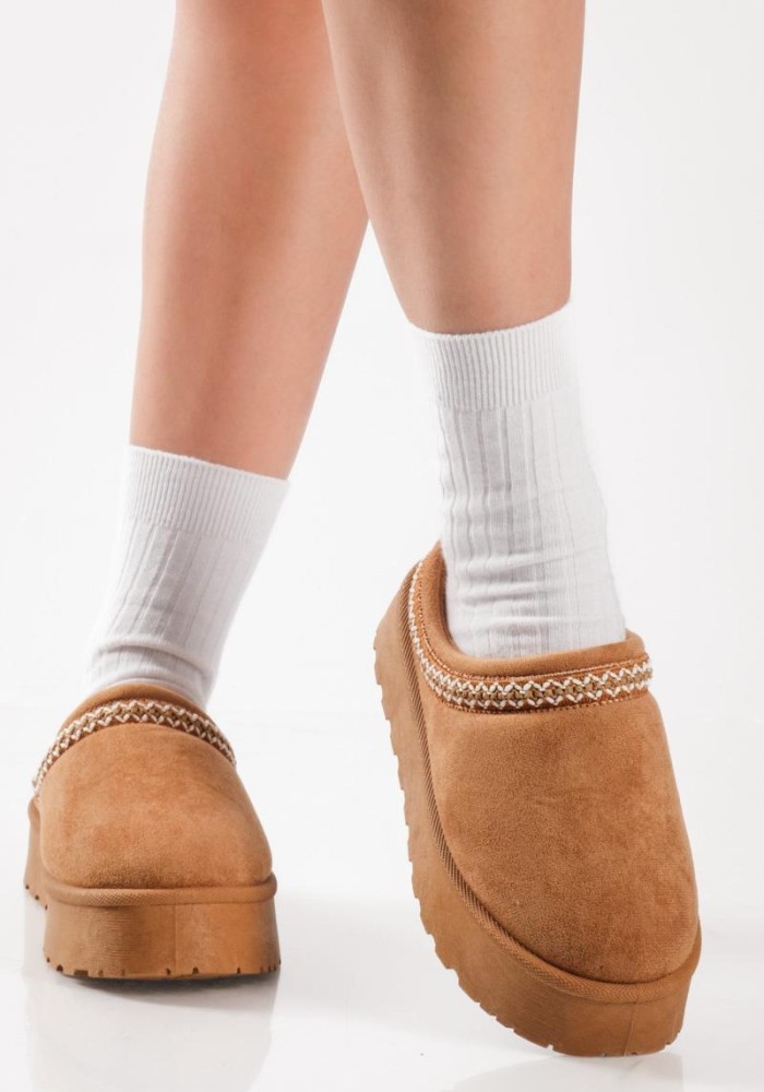 SABINO Clog suede δίσολο με εσωτερική γούνα ΤΑΜΠΑ
