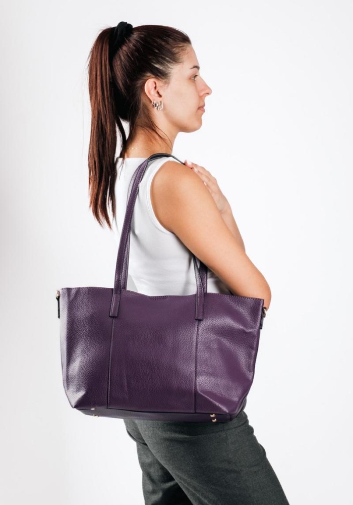 Τσάντα shopper με εσωτερικό τσαντάκι και επιπλέον μακρύ λουράκι ΜΩΒ
