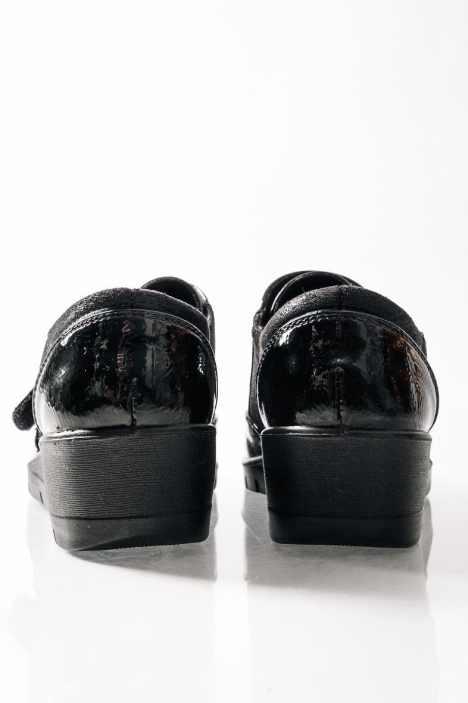 SABINO Comfort πλατφόρμα με velcro ΜΑΥΡΟ