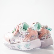 ZAK αθλητικά για κορίτσια με velcro με πεταλούδα και love prints ΡΟΖ