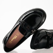 ADAMS λουστρίνι loafers για κορίτσια με μεταλλική πεταλούδα ΜΑΥΡΟ