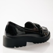 ADAMS λουστρίνι loafers για κορίτσια με μεταλλική πεταλούδα ΜΑΥΡΟ