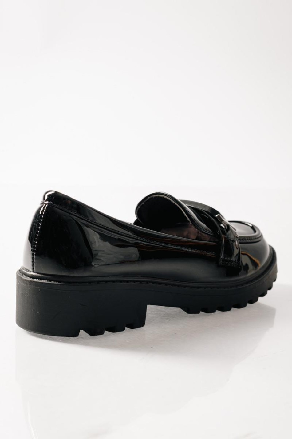 ADAMS λουστρίνι loafers για κορίτσια με μεταλλική πεταλούδα ΜΑΥΡΟ