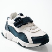 ZAK αθλητικά για κορίτσια με velcro και μοντέρνο chunky σχέδιο ΑΣΠΡΟ/ΜΠΛΕ