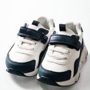ZAK αθλητικά για κορίτσια με velcro και μοντέρνο chunky σχέδιο ΑΣΠΡΟ/ΜΠΛΕ