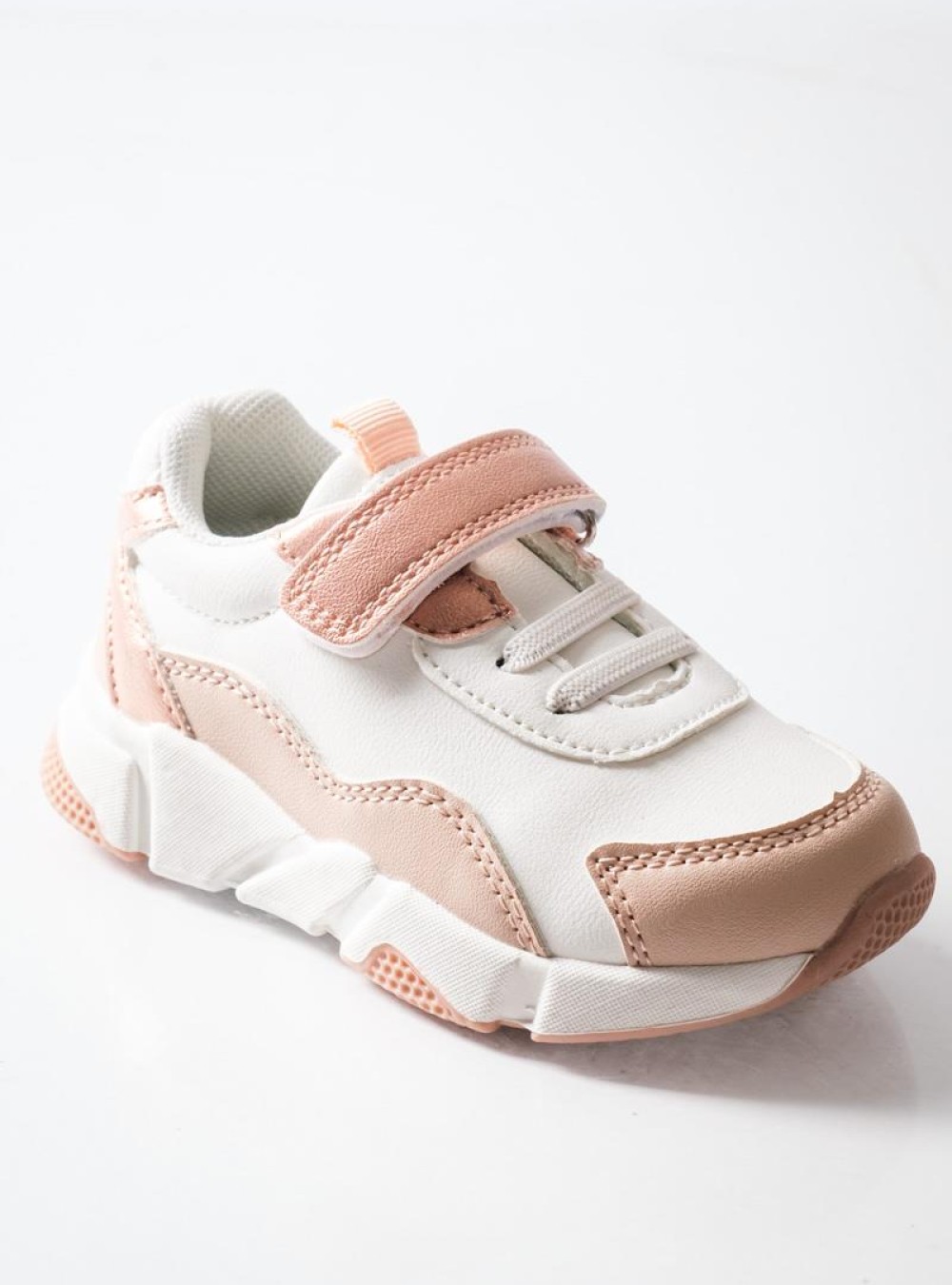 ZAK αθλητικά για κορίτσια με velcro και μοντέρνο chunky σχέδιο ΡΟΖ