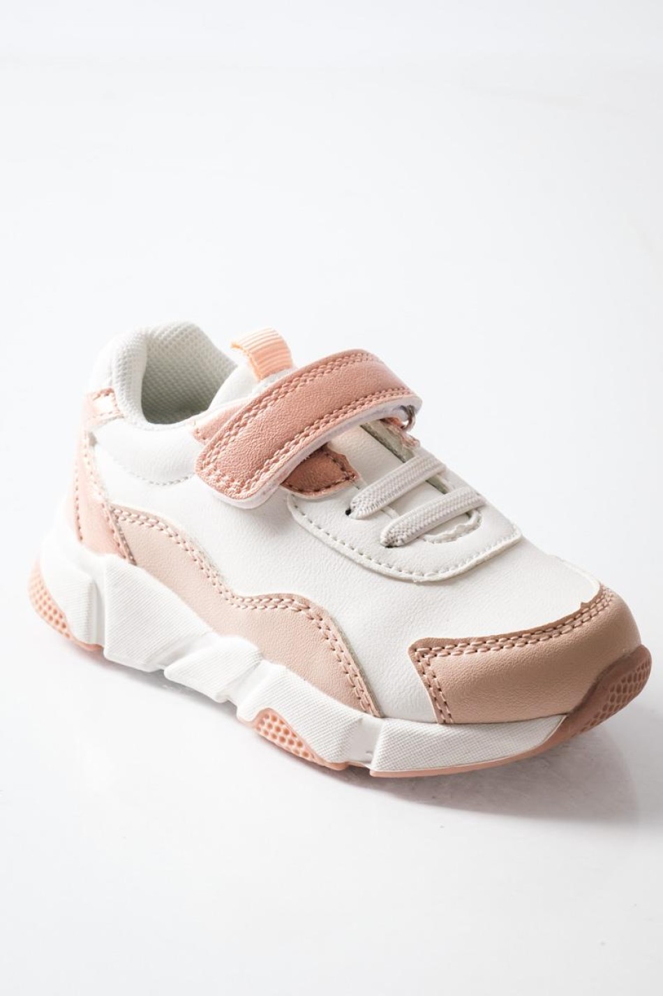 ZAK αθλητικά για κορίτσια με velcro και μοντέρνο chunky σχέδιο ΡΟΖ