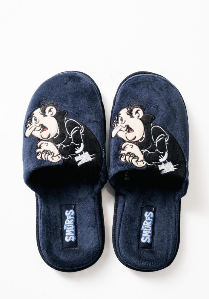PAREX ανδρικές παντόφλες The Smurfs με μαλακή επένδυση στο πέλμα ΜΠΛΕ
