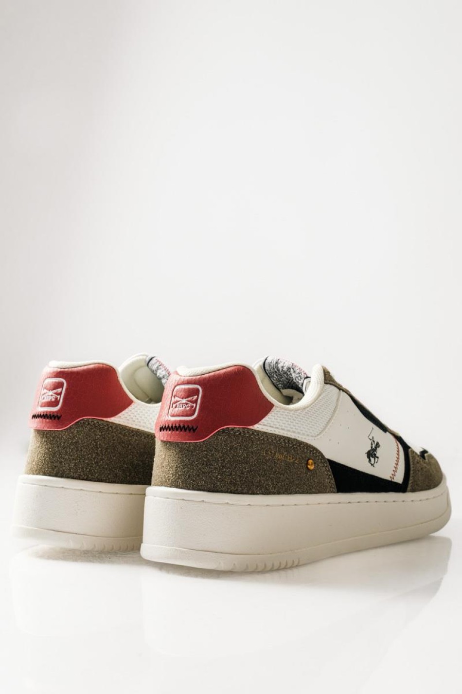 BEVERLY HILLS POLO CLUB sneaker με λαδί suede λεπτομέρειες ΛΑΔΙ