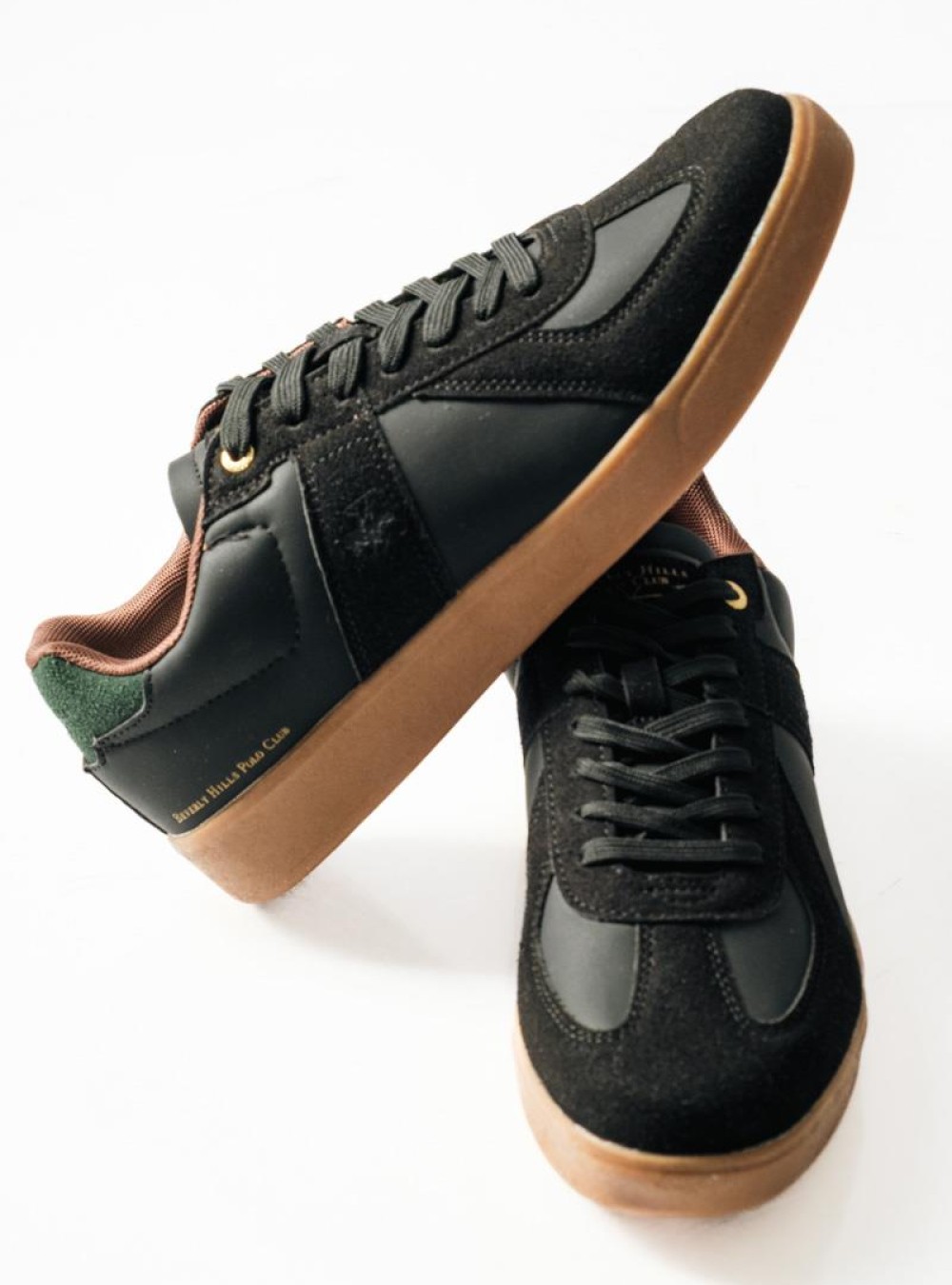 BEVERLY HILLS POLO CLUB sneaker με διχρωμία στη σόλα ΜΑΥΡΟ