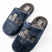B-SOFT ανδρικές παντόφλες BOSS με αντιολισθητική σόλα ΜΠΛΕ
