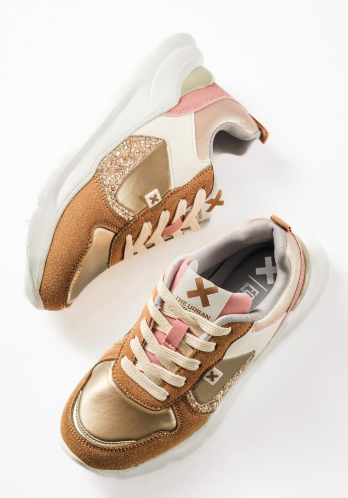 XTI chunky sneakers για κορίτσια με glitter ΜΠΕΖ