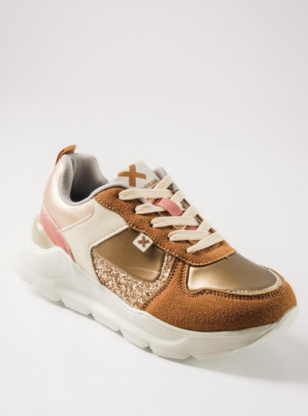 XTI chunky sneakers για κορίτσια με glitter ΜΠΕΖ