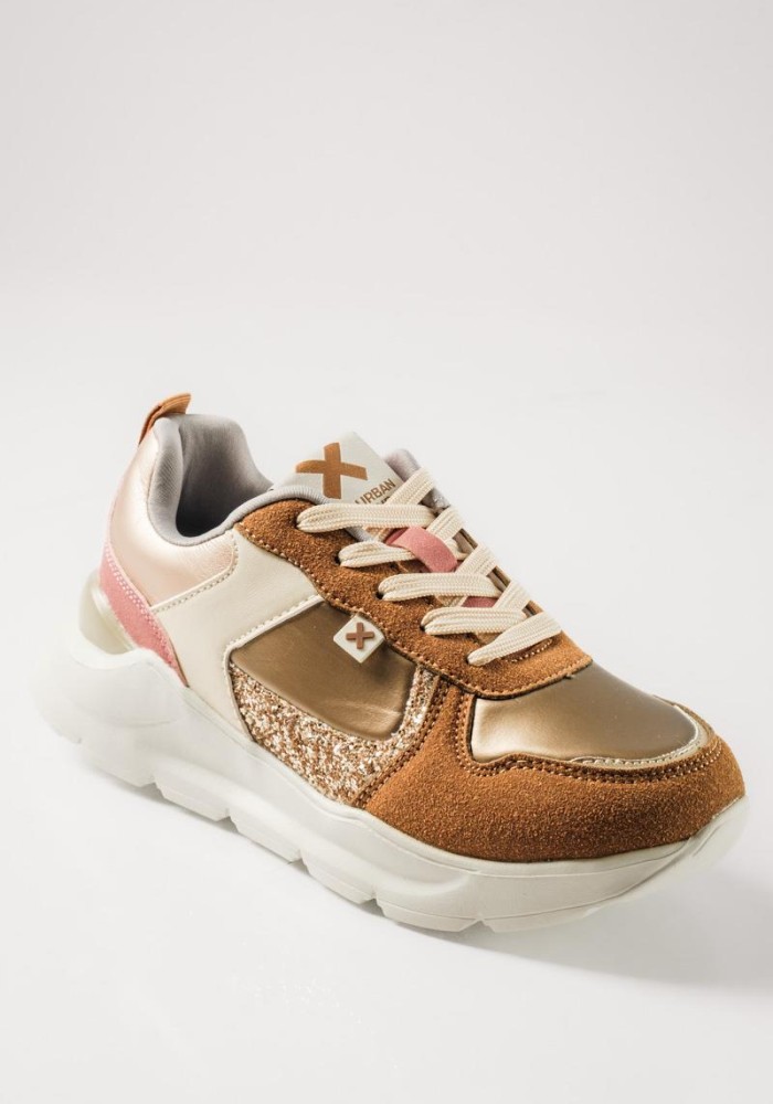 XTI chunky sneakers για κορίτσια με glitter ΜΠΕΖ