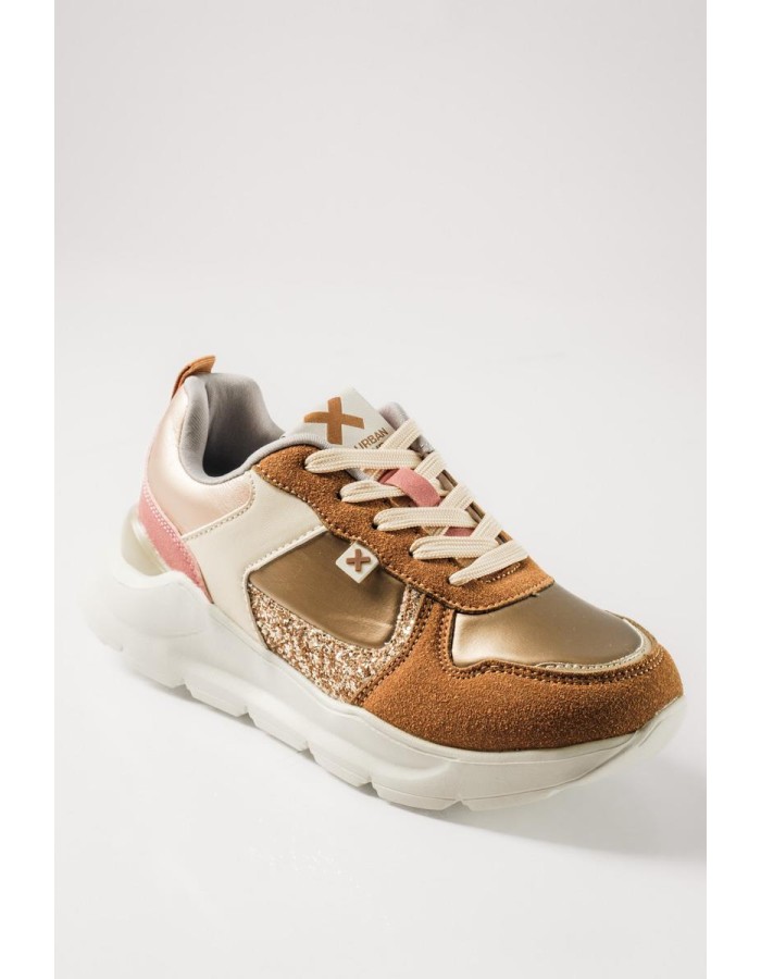 XTI chunky sneakers για κορίτσια με glitter ΜΠΕΖ