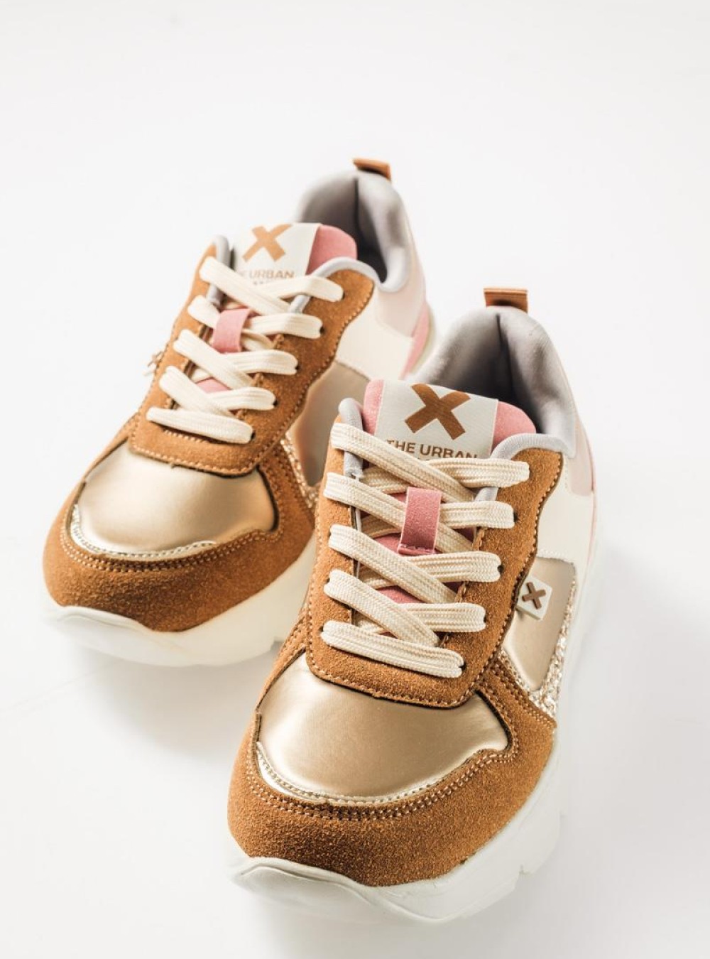 XTI chunky sneakers για κορίτσια με glitter ΜΠΕΖ