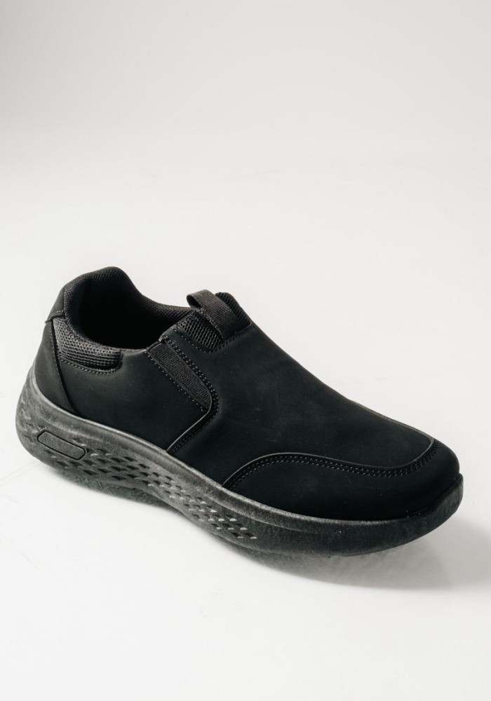 B-SOFT ανδρικά ανατομικά casual παπούτσια χωρίς κορδόνια ΜΑΥΡΟ