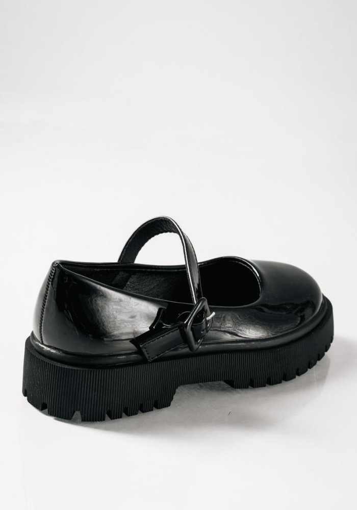 ZAK παιδικά λουστρίνι loafers με ρυθμιζόμενη μπαρέτα ΜΑΥΡΟ