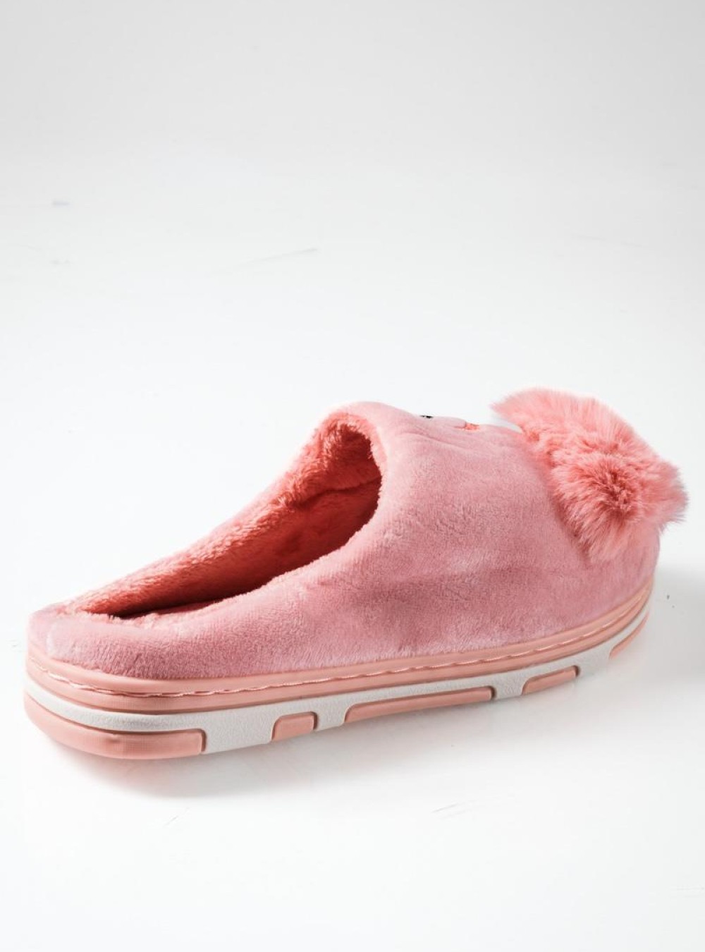 Γυναικείες χειμερινές παντόφλες με σχέδιο flamingo και pom pom ΡΟΖ Γυναικείες χειμερινές παντόφλες με σχέδιο flamingo και pom pom ΡΟΖ
