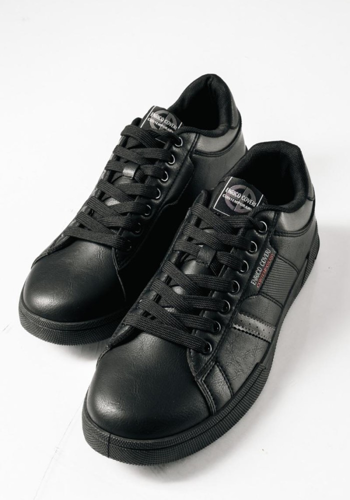 ENRICO COVERI ανδρικό αδιάβροχο sneaker ΜΑΥΡΟ