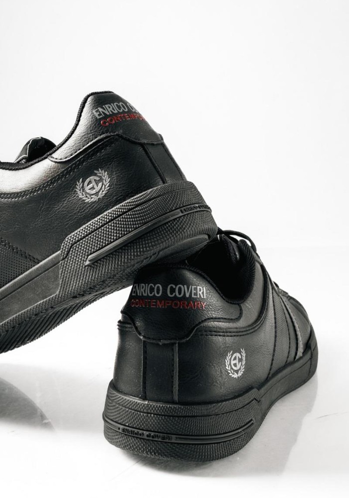 ENRICO COVERI ανδρικό αδιάβροχο sneaker ΜΑΥΡΟ