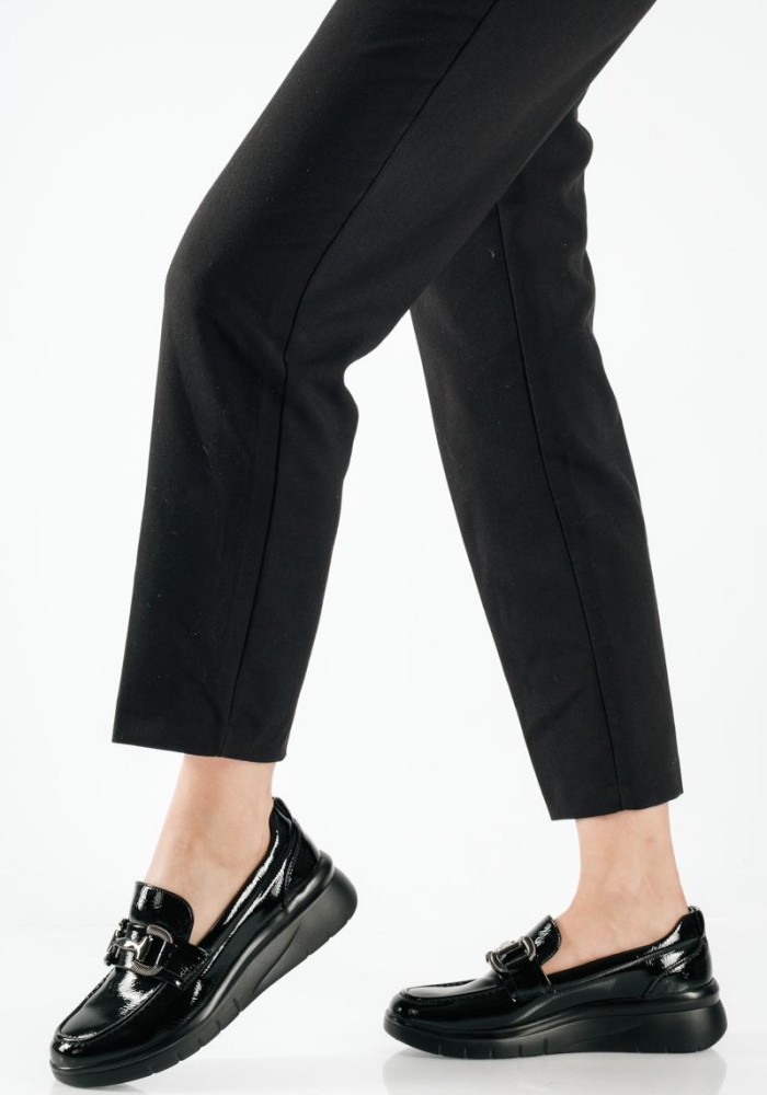 PAREX ανατομικά λουστρίνι loafers με πλατφόρμα σε μαύρο χρώμα PAREX ανατομικά λουστρίνι loafers με πλατφόρμα σε μαύρο χρώμα