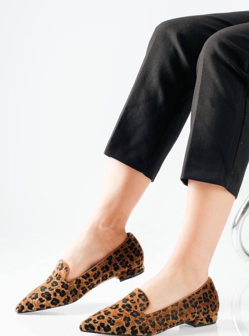 Ponyskin λεοπάρ μυτερές μπαλαρίνες Ponyskin λεοπάρ μυτερές μπαλαρίνες