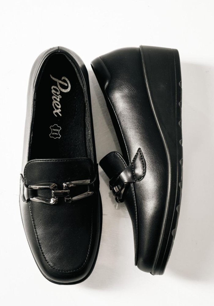 PAREX γυναικεία ανατομικά loafers με δερμάτινο πάτο σε μαύρο χρώμα PAREX γυναικεία ανατομικά loafers με δερμάτινο πάτο σε μαύρο χρώμα