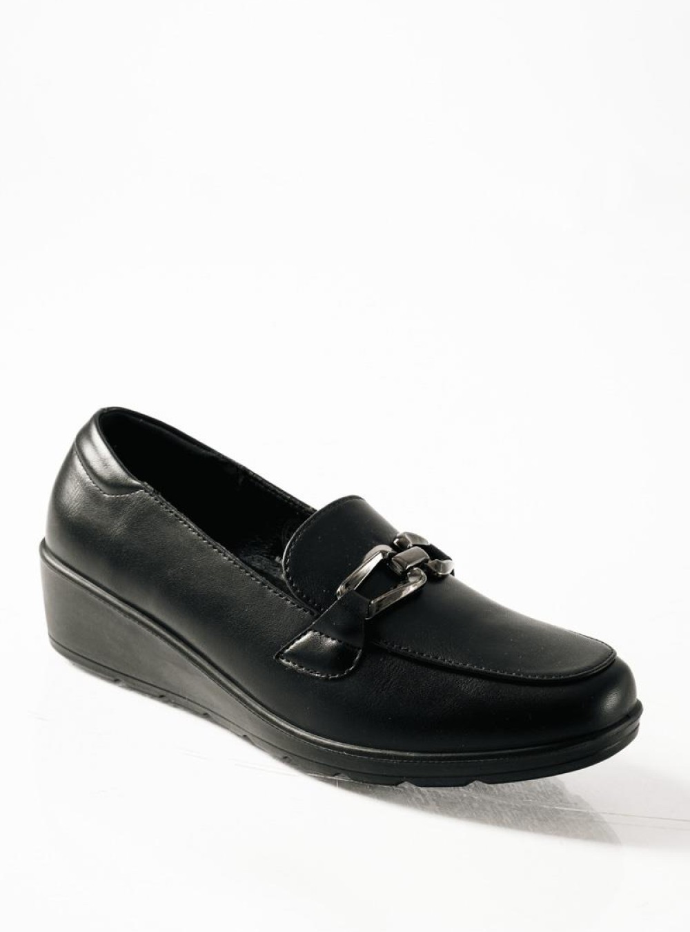 PAREX γυναικεία ανατομικά loafers με δερμάτινο πάτο σε μαύρο χρώμα PAREX γυναικεία ανατομικά loafers με δερμάτινο πάτο σε μαύρο χρώμα