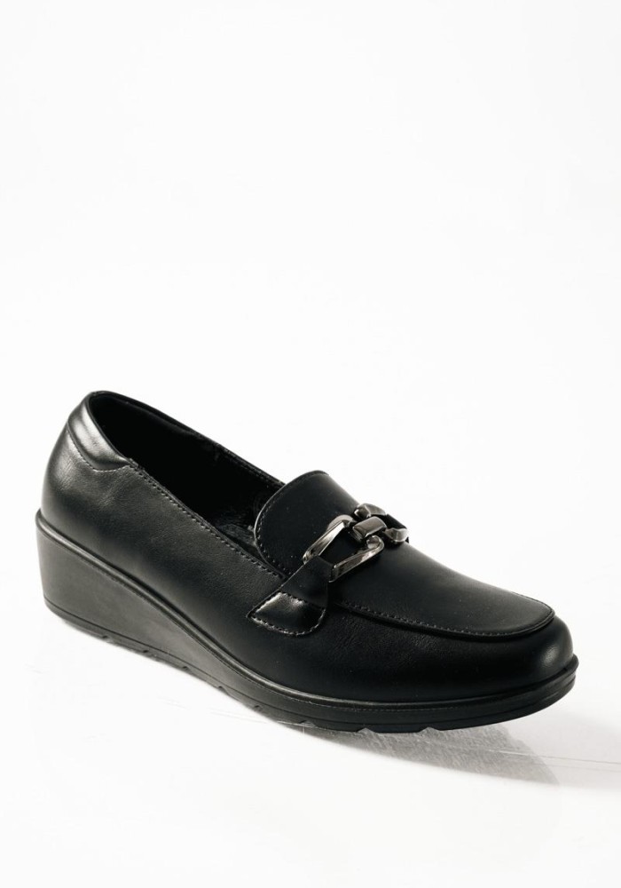 PAREX γυναικεία ανατομικά loafers με δερμάτινο πάτο σε μαύρο χρώμα PAREX γυναικεία ανατομικά loafers με δερμάτινο πάτο σε μαύρο χρώμα
