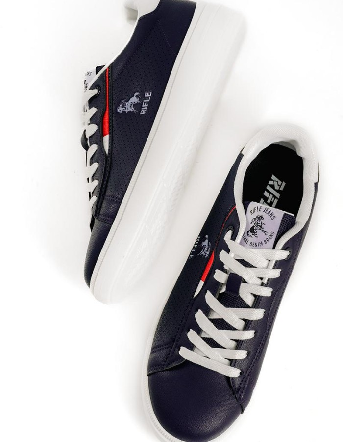 Rifle μπλε ανδρικά sneakers με διακριτικές λεπτομέρειες