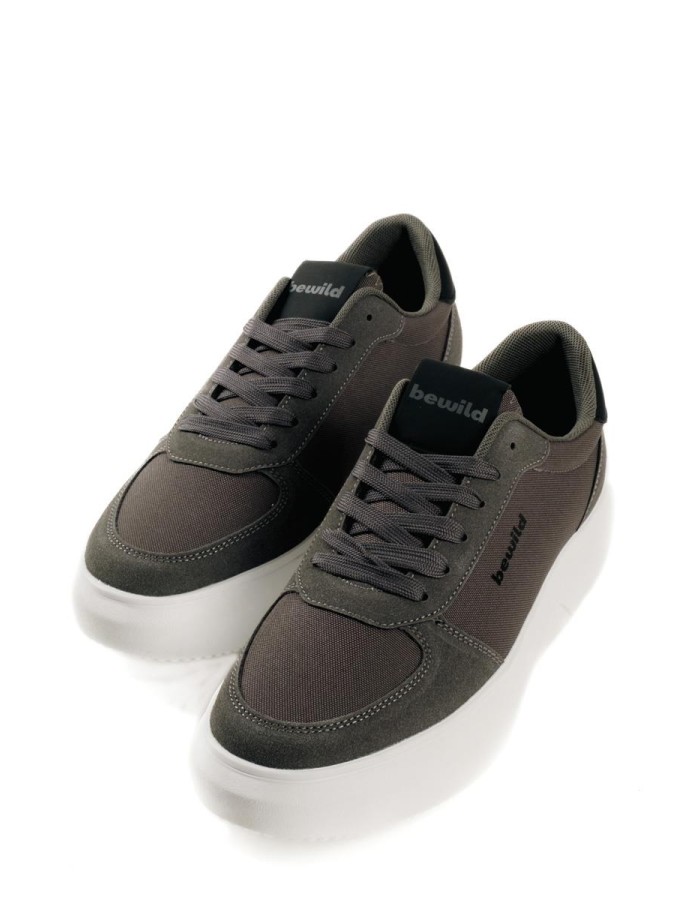 Bewild γκρι ανδρικά sneakers με λευκή σόλα